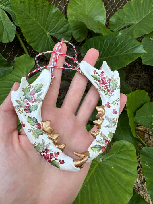 Feline Jaw Bone Ornament