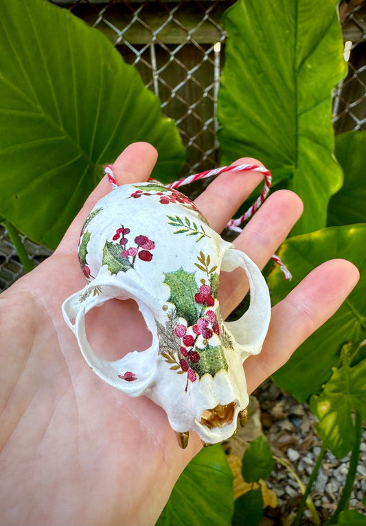 Cat Skull Ornament