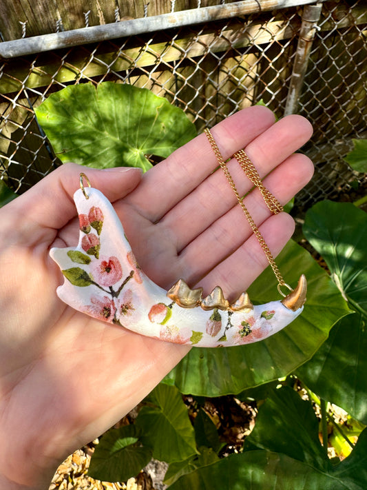 Cherry Blossom Jawbone Necklace