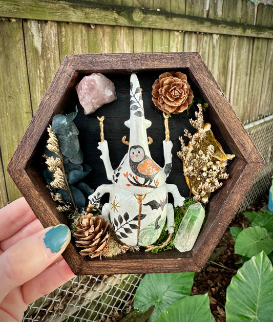 Halloween Rhino Beetle in Small Frame