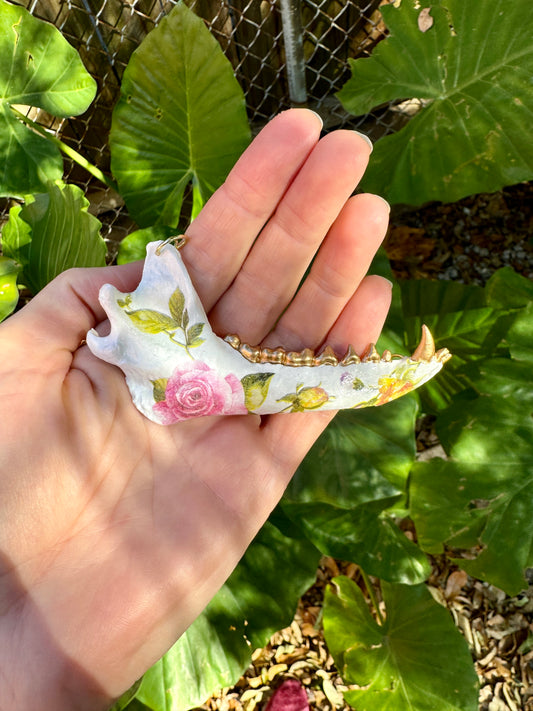 Spring Floral Jawbone Necklace