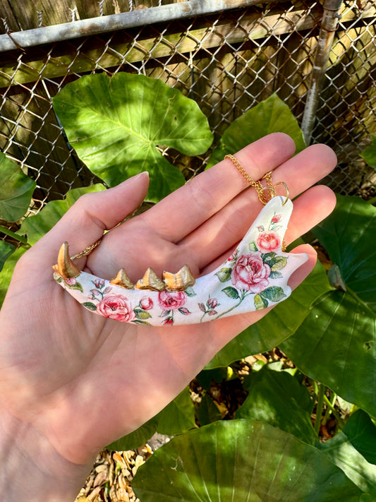 Rose Jawbone Necklace