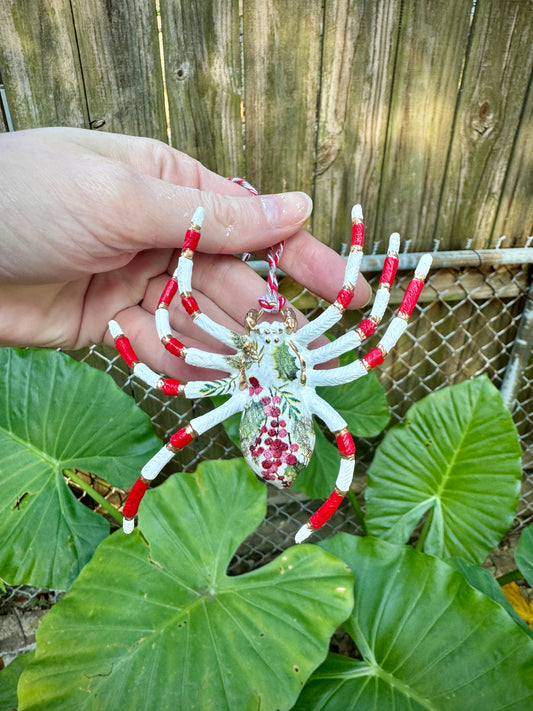 Spider Ornament - Candy cane legs