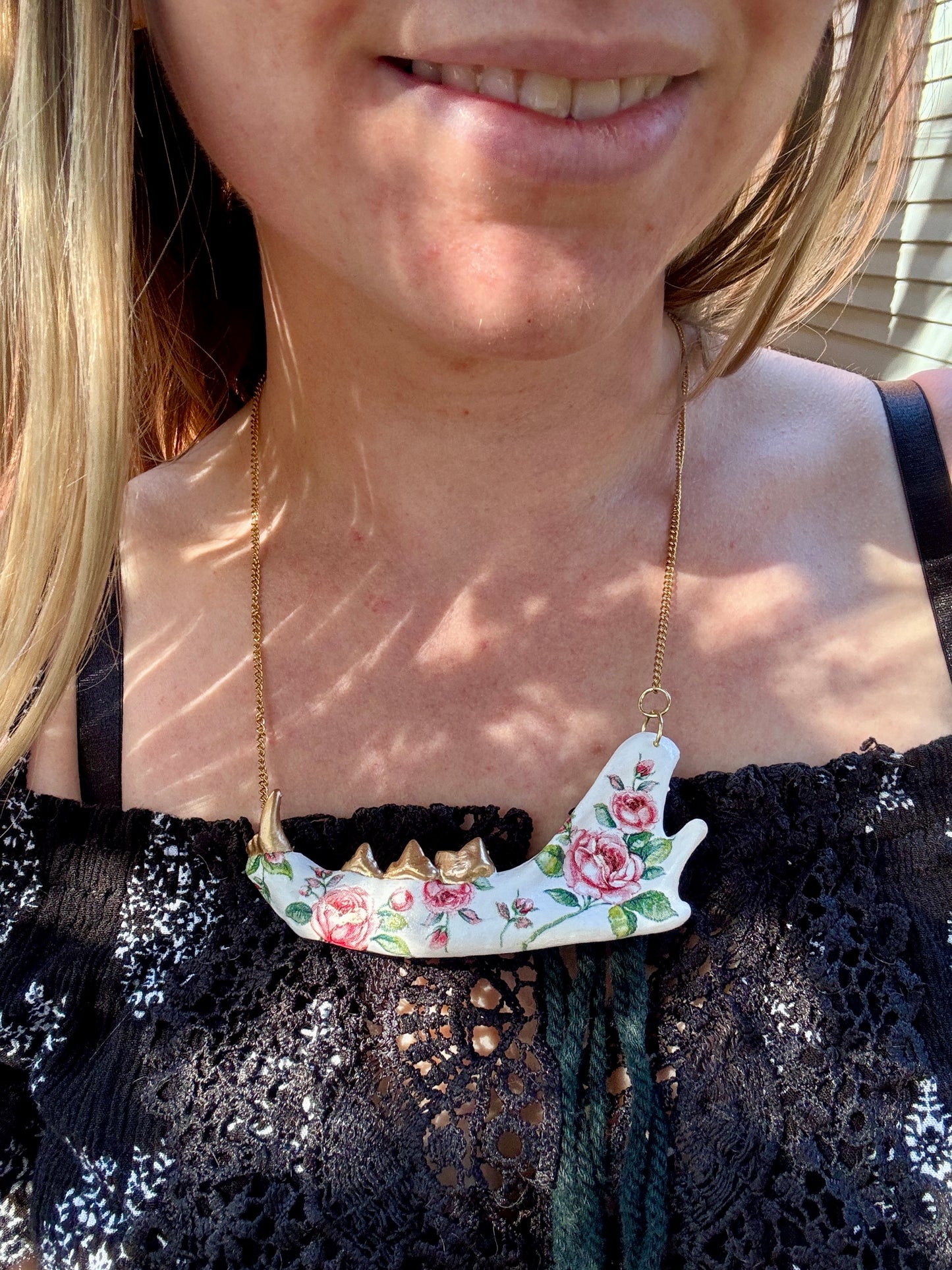 Rose Jawbone Necklace
