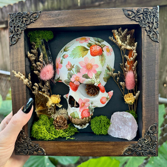 Skull with Strawberry Pattern